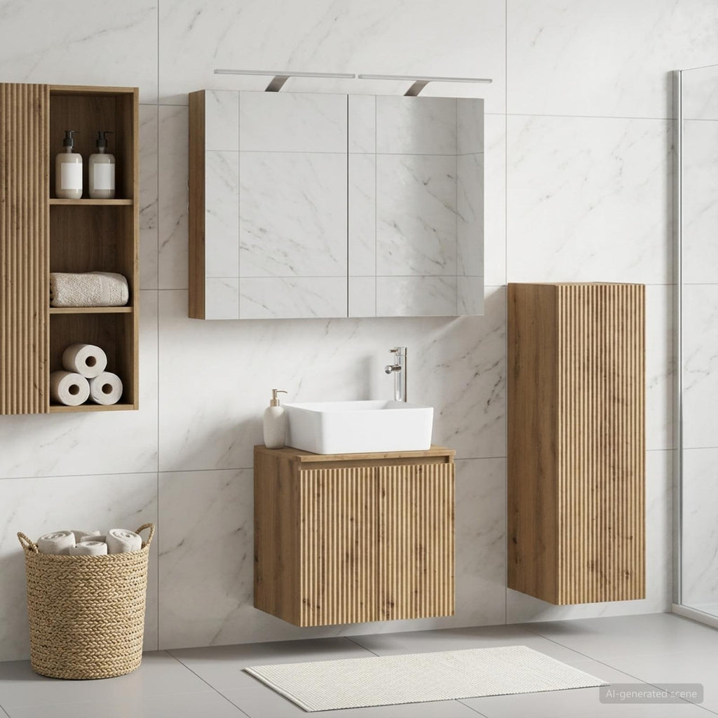 vidaXL Zestaw mebli łazienkowych 4 szt. Dąb artisan