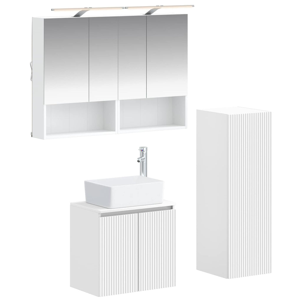 vidaXL Zestaw mebli łazienkowych 4 pcs Biały