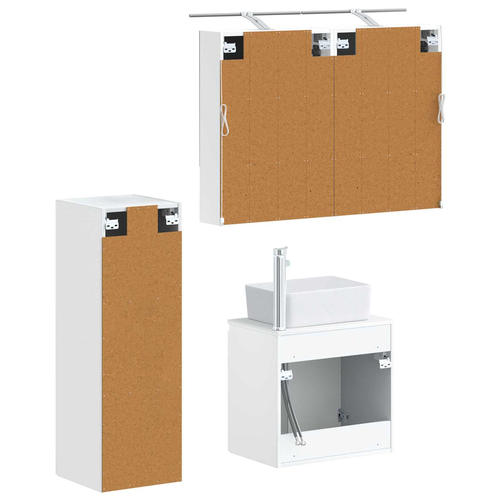vidaXL Zestaw mebli łazienkowych 4 pcs Biały