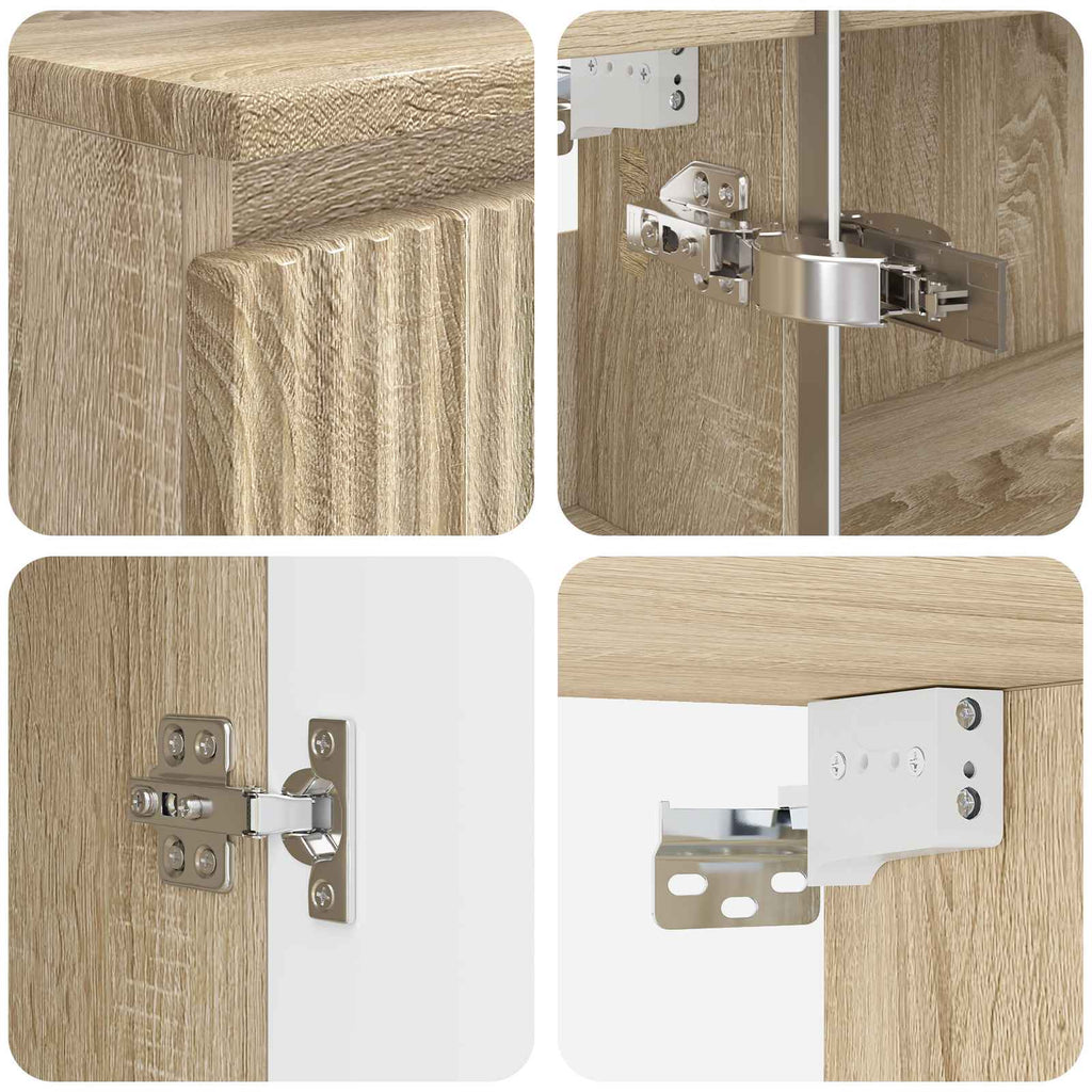 vidaXL Zestaw mebli łazienkowych 4 pcs dąb Sonoma