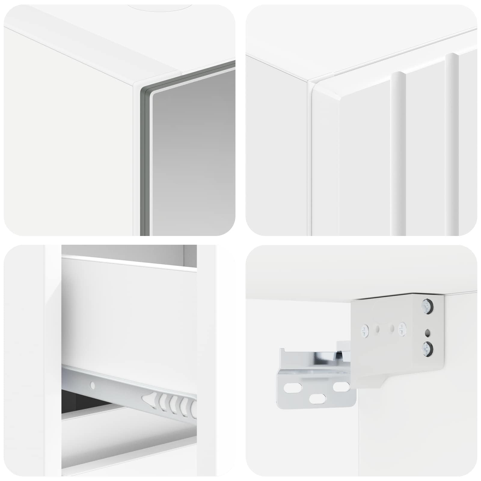 vidaXL Zestaw mebli łazienkowych 4 pcs Biały