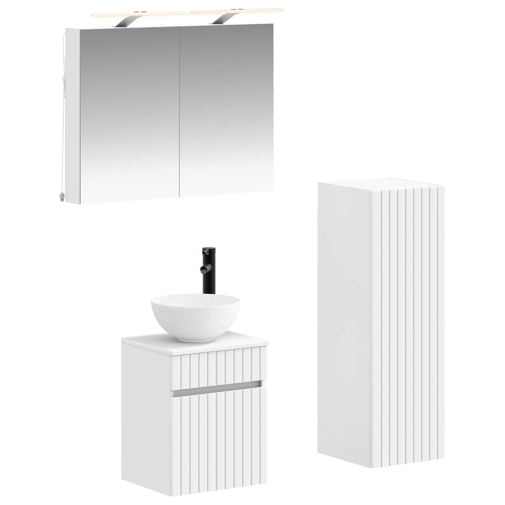 vidaXL Zestaw mebli łazienkowych 4 pcs Biały