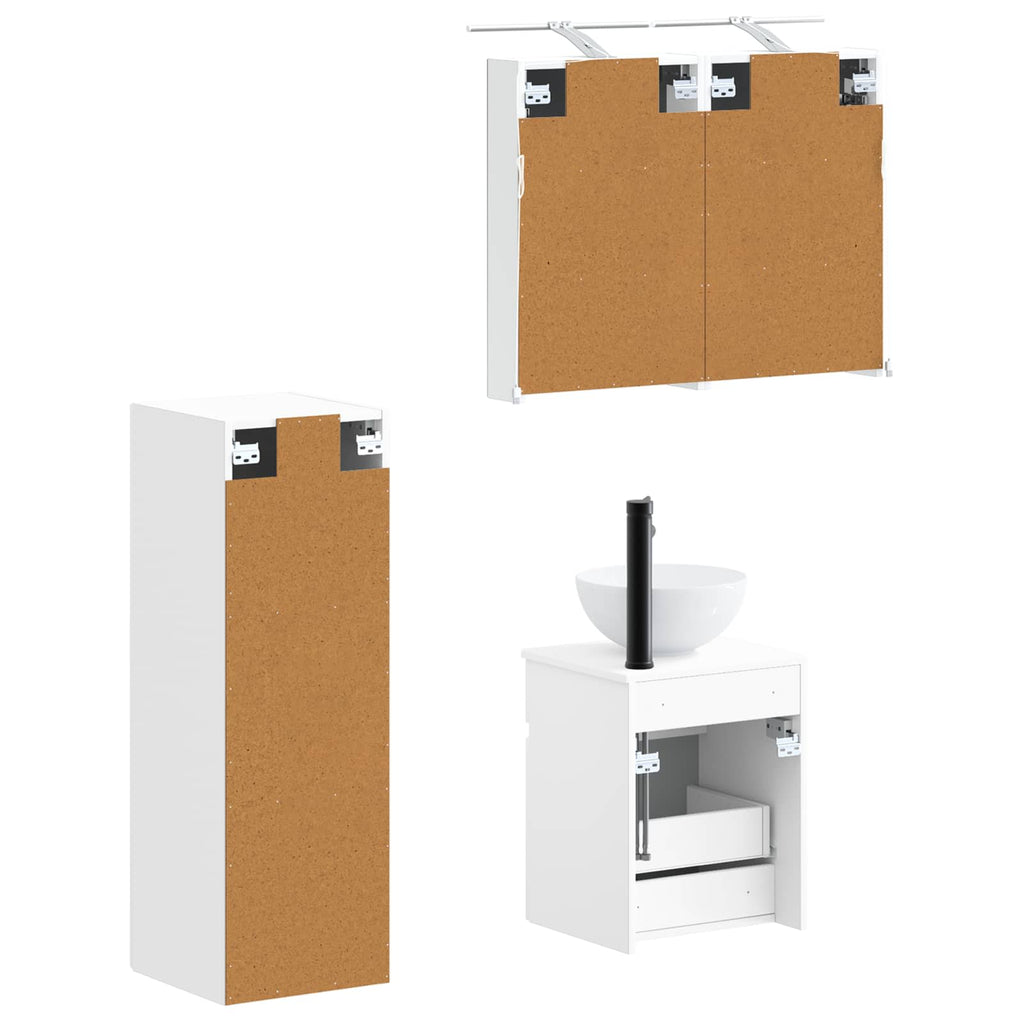 vidaXL Zestaw mebli łazienkowych 4 pcs Biały