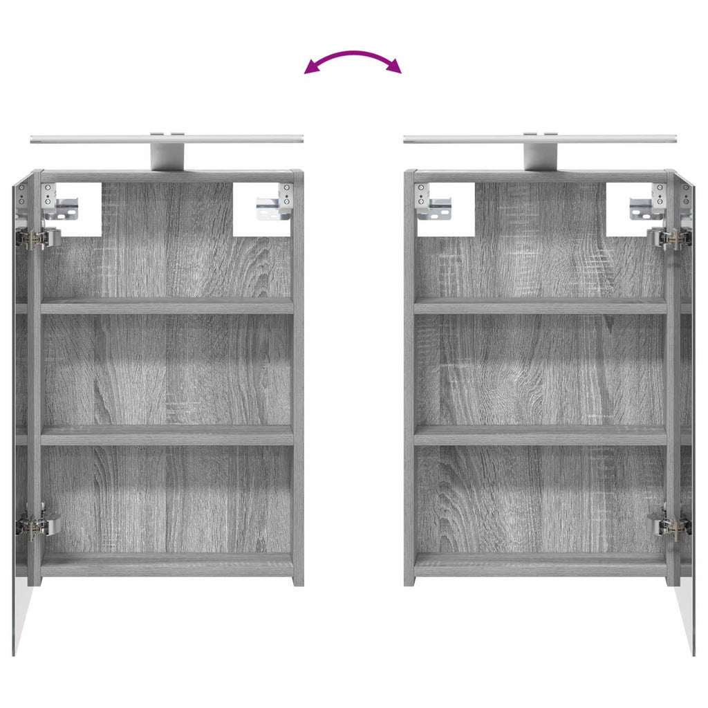 vidaXL Zestaw mebli łazienkowych 4 pcs Szary Sonoma