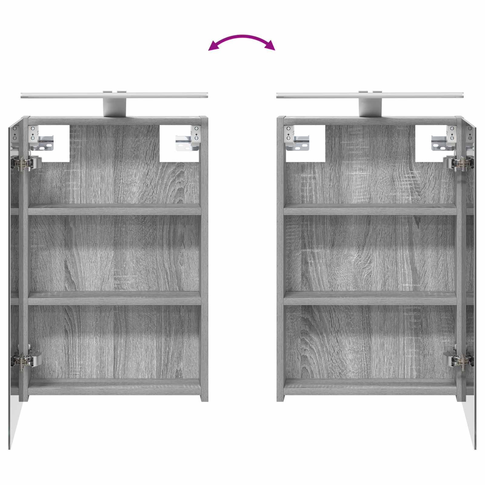 vidaXL Zestaw mebli łazienkowych 4 pcs Szary Sonoma