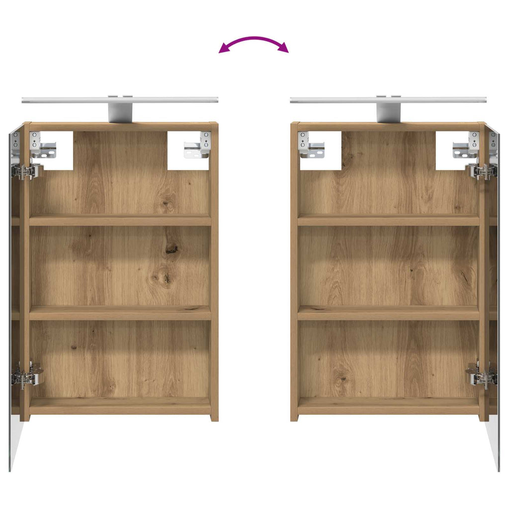 vidaXL Zestaw mebli łazienkowych 4 pcs Dąb artisan
