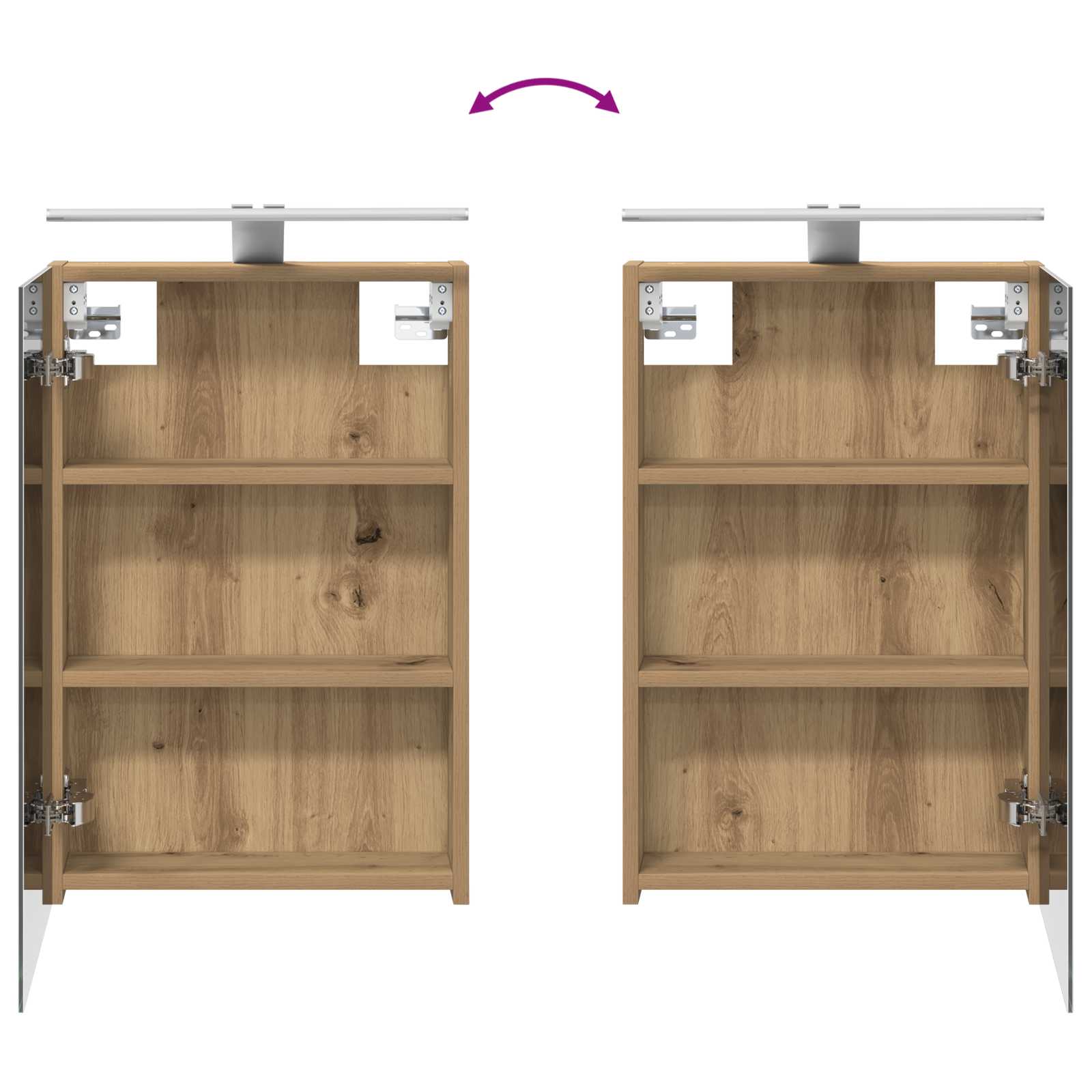 vidaXL Zestaw mebli łazienkowych 4 pcs Dąb artisan
