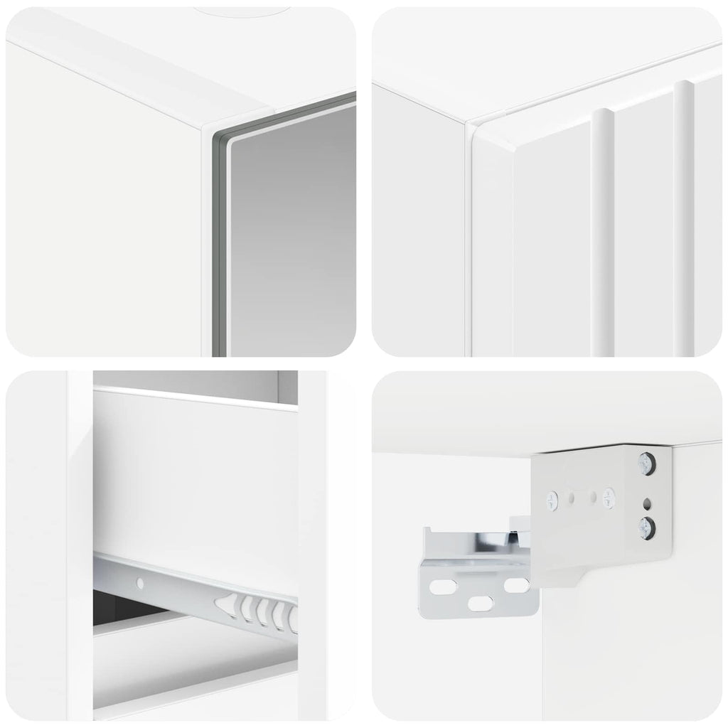 vidaXL Zestaw mebli łazienkowych 4 pcs Biały