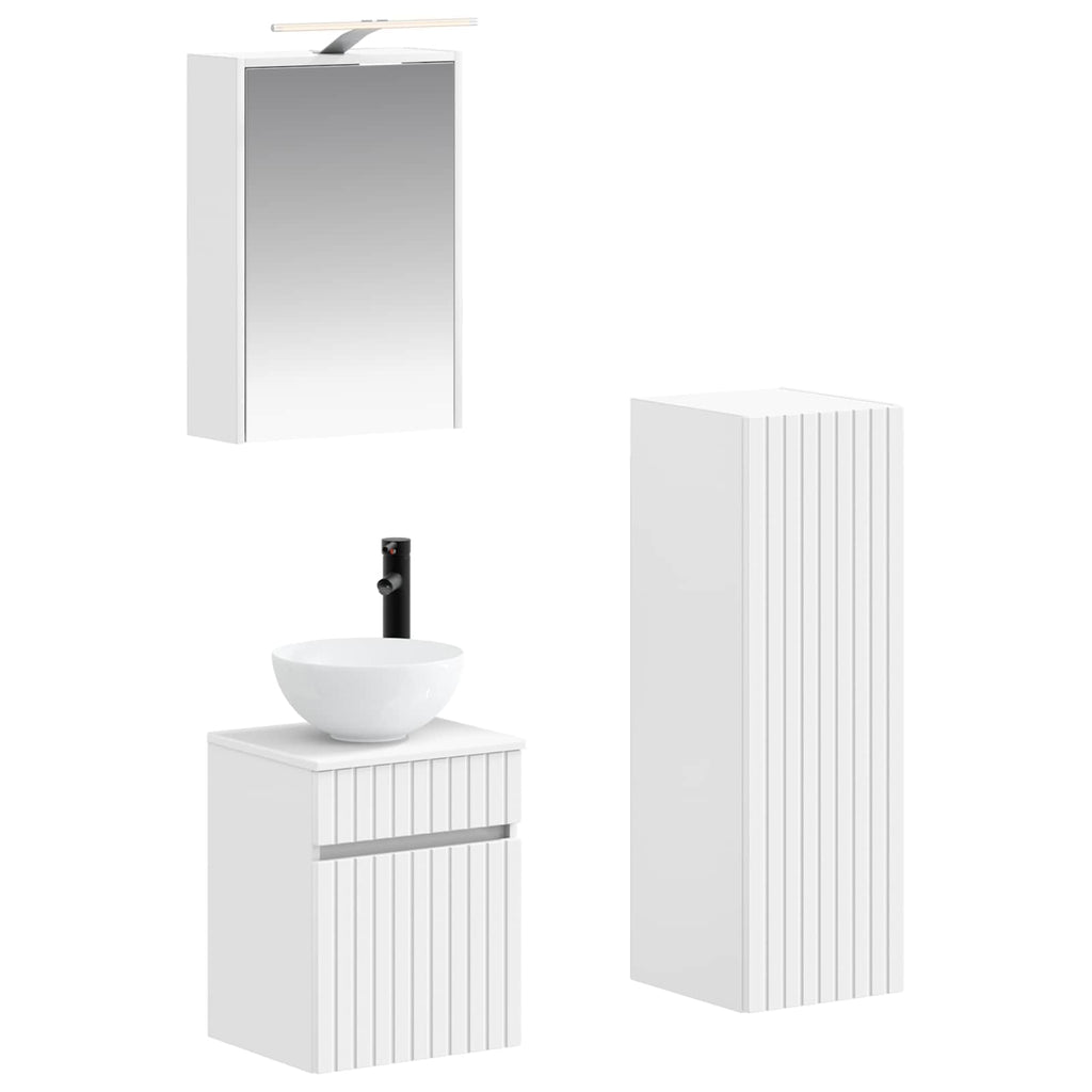 vidaXL Zestaw mebli łazienkowych 4 pcs Biały