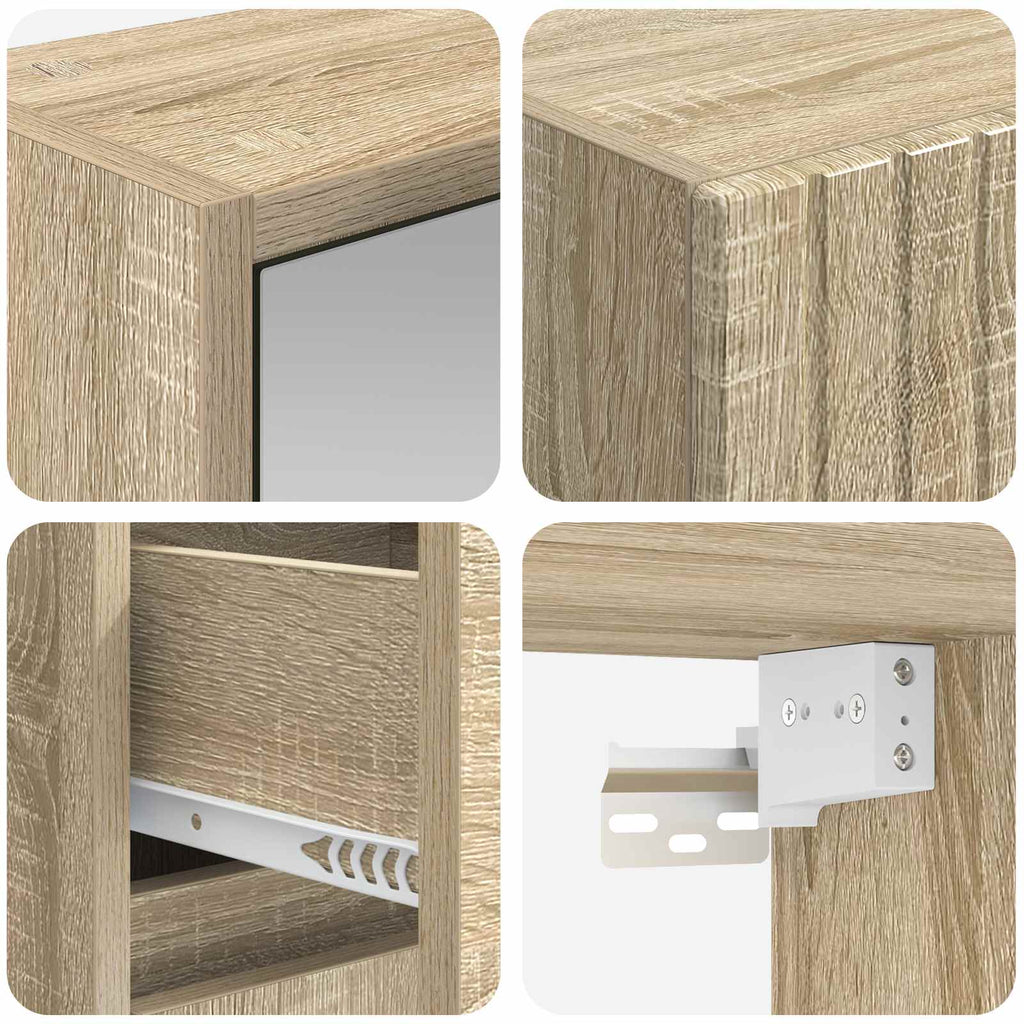 vidaXL Zestaw mebli łazienkowych 4 pcs dąb Sonoma