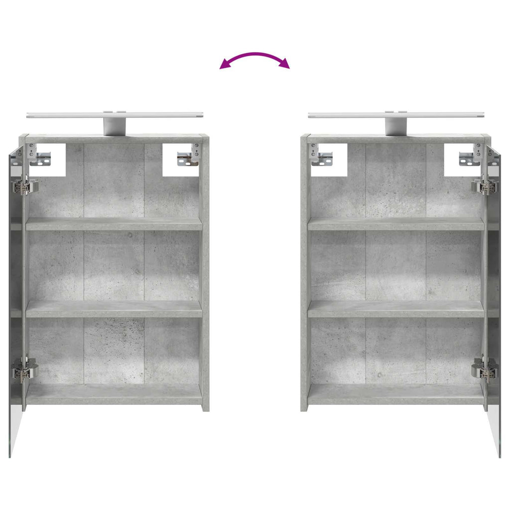 vidaXL Zestaw mebli łazienkowych 4 pcs Betonowy szary