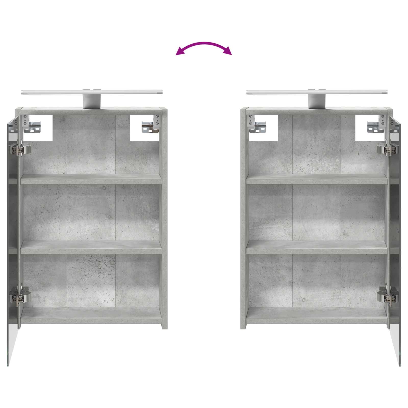 vidaXL Zestaw mebli łazienkowych 4 pcs Betonowy szary