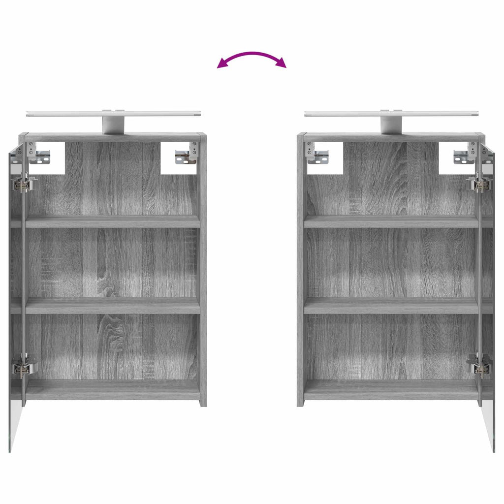 vidaXL Zestaw mebli łazienkowych 4 pcs Szary Sonoma