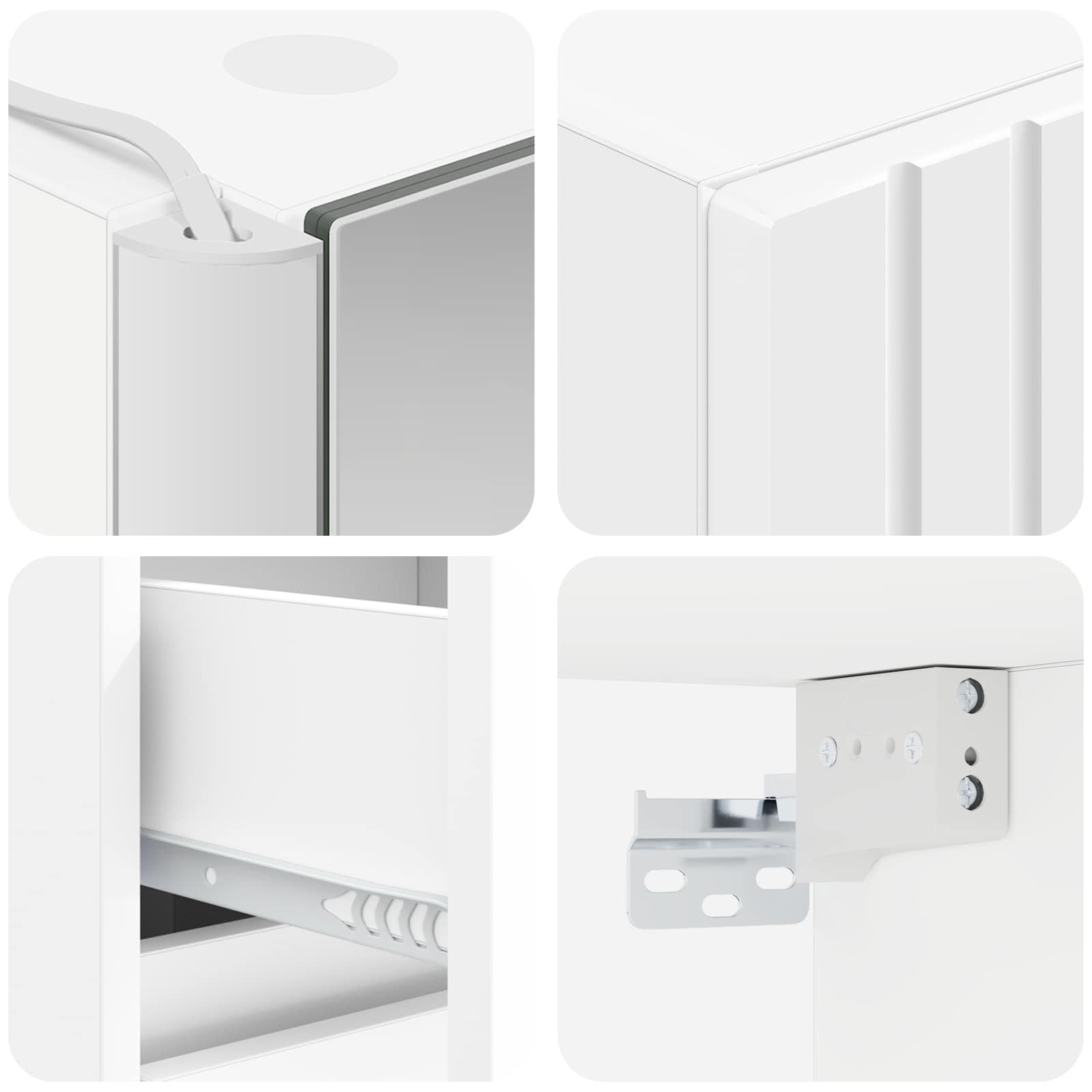 vidaXL Zestaw mebli łazienkowych 4 pcs Biały