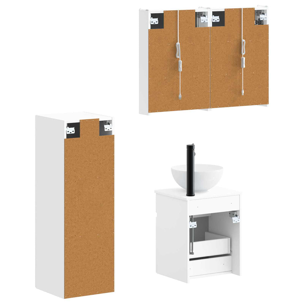 vidaXL Zestaw mebli łazienkowych 4 pcs Biały