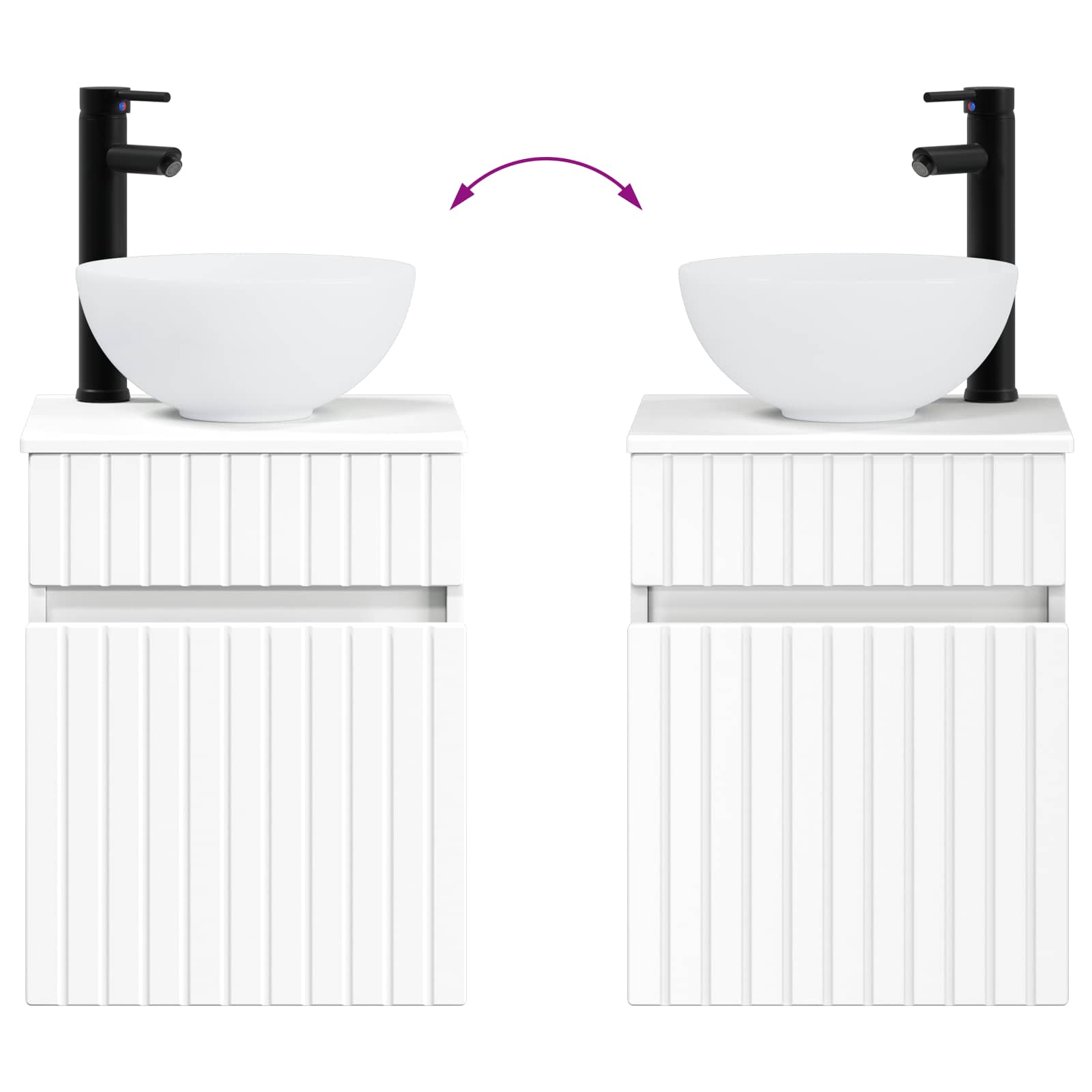 vidaXL Zestaw mebli łazienkowych 4 pcs Biały