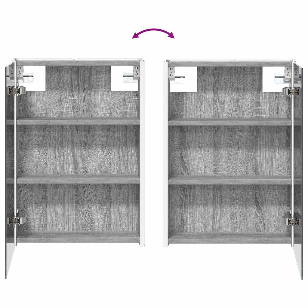 vidaXL Zestaw mebli łazienkowych 4 pcs Szary Sonoma