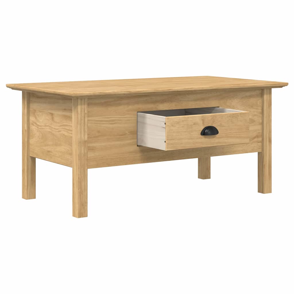 vidaXL Stolik kawowy z szufladą BODO Miodowy brąz 100 x 55 x 45,8 cm