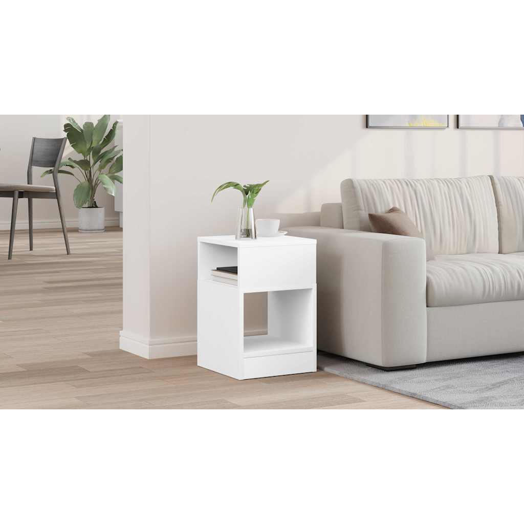 vidaXL Stolik końcowy Biały 30,5 x 30 x 45 cm Drewno inżynieryjne