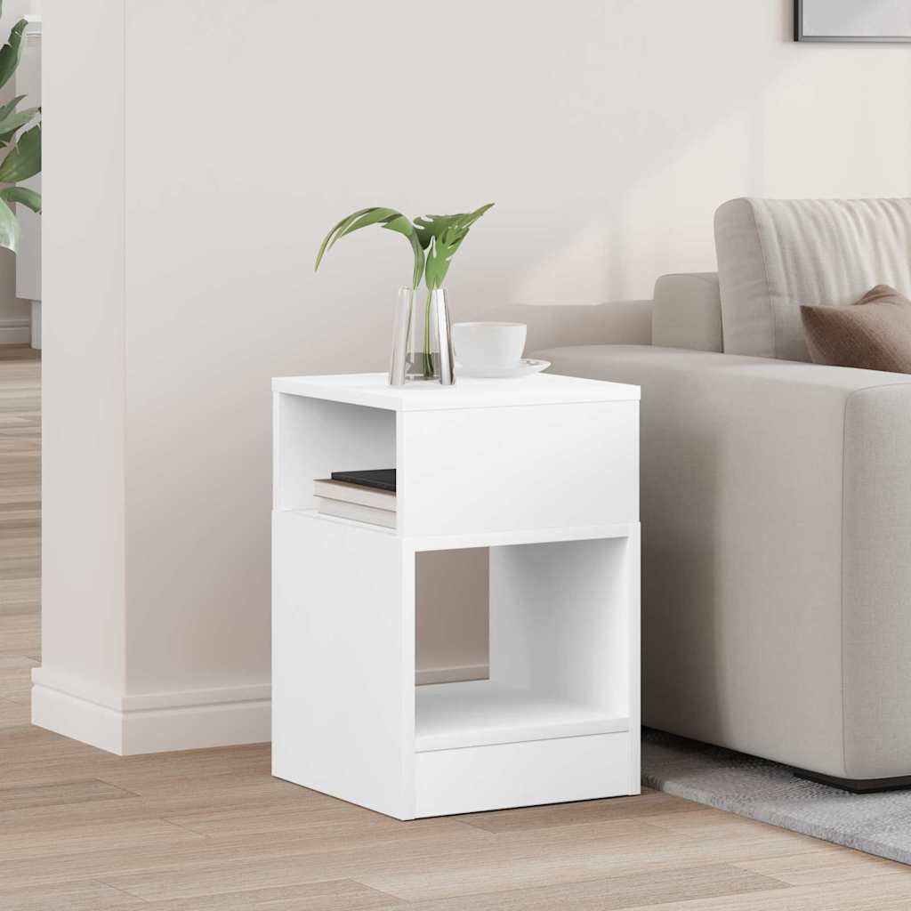 vidaXL Stolik końcowy Biały 30,5 x 30 x 45 cm Materiał drewnopochodny