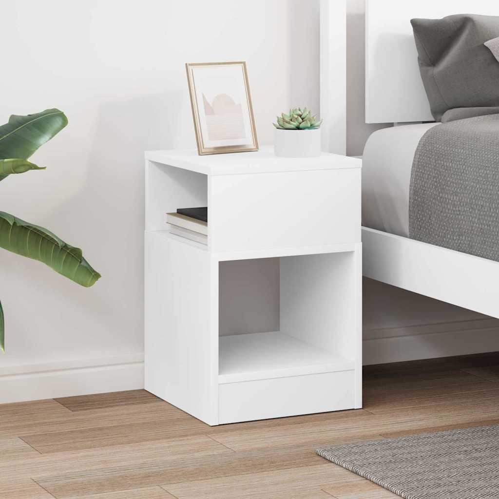 vidaXL Stolik końcowy Biały 30,5 x 30 x 45 cm Materiał drewnopochodny