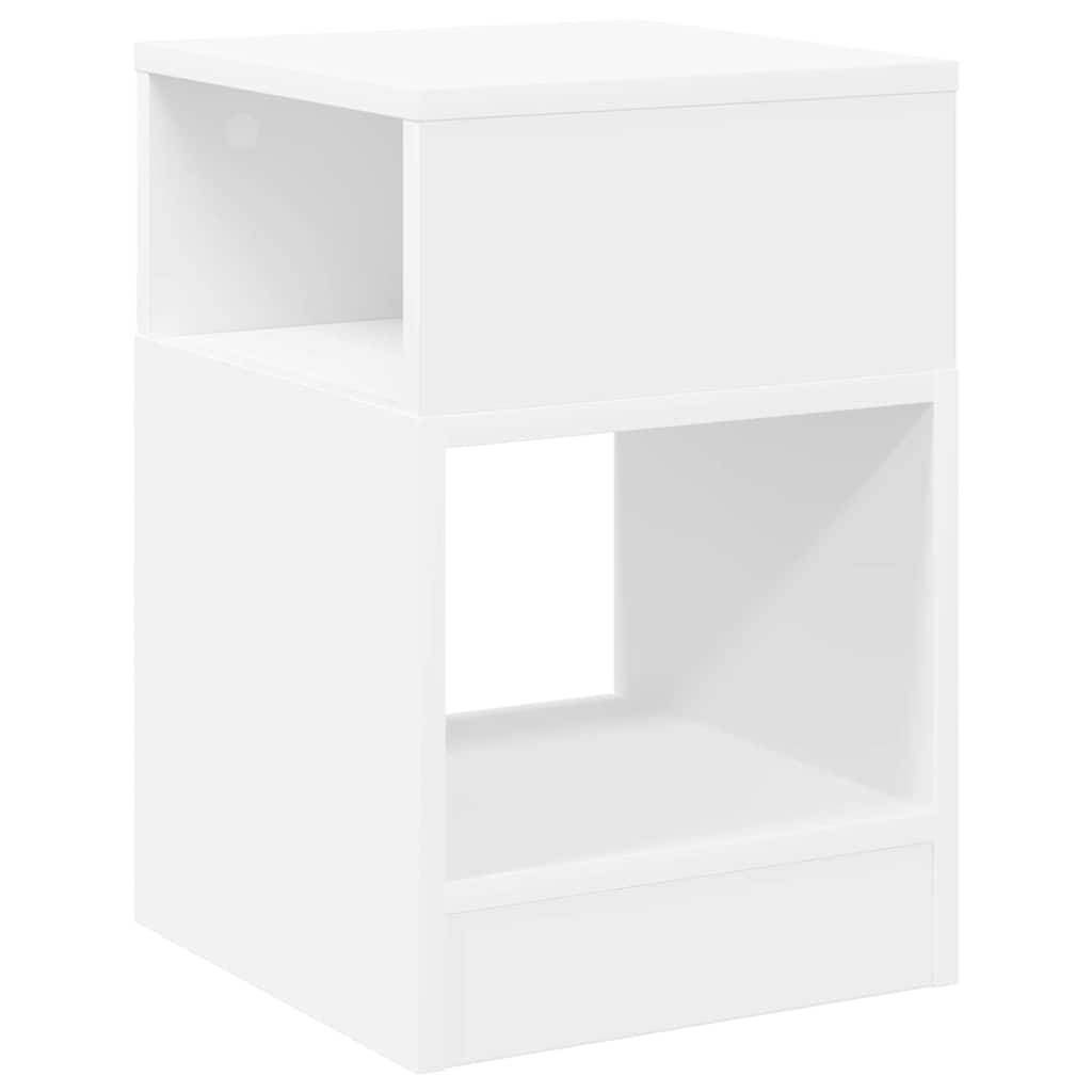 vidaXL Stolik końcowy Biały 30,5 x 30 x 45 cm Materiał drewnopochodny