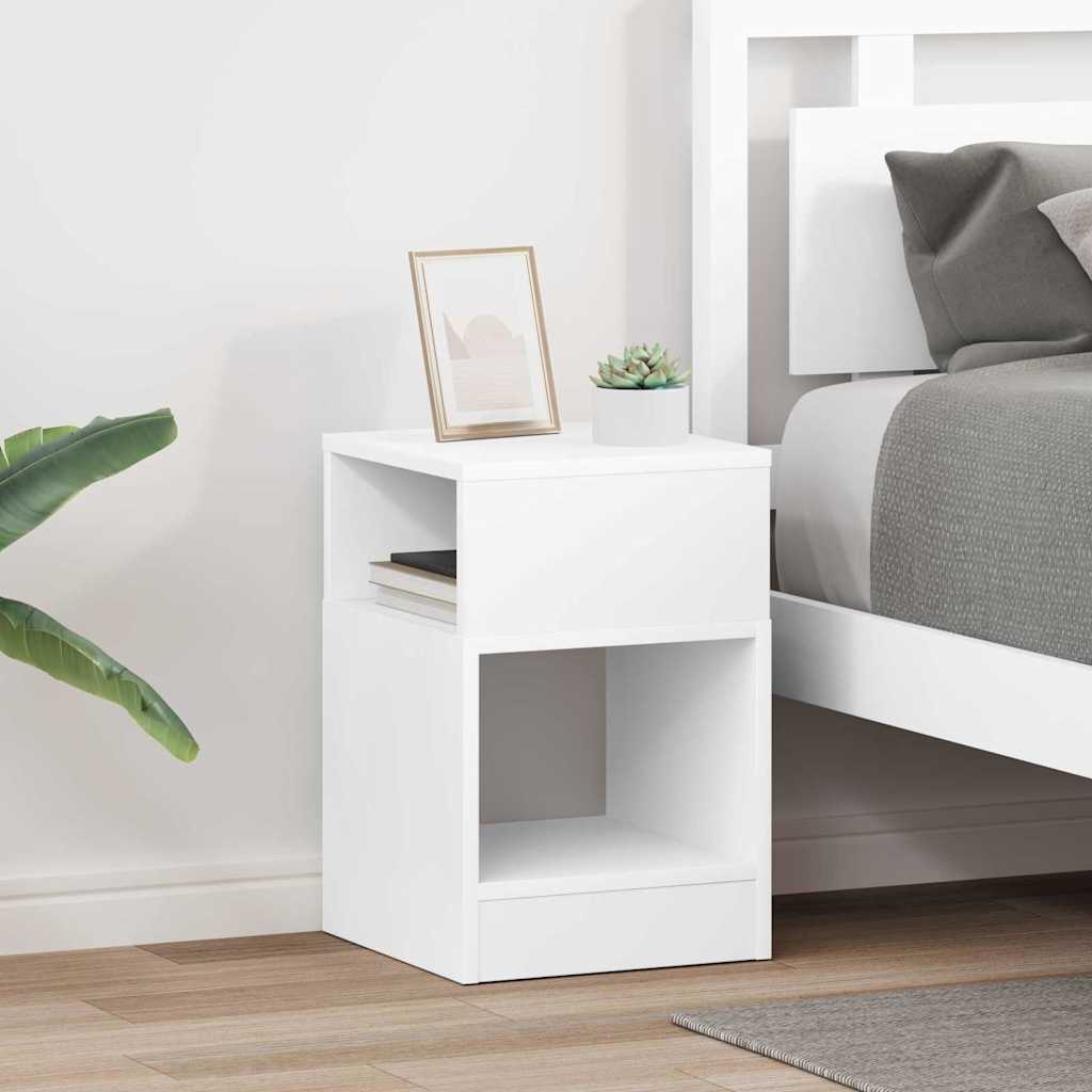 vidaXL Stolik końcowy 2 pcs Biały 30,5 x 30 x 45 cm