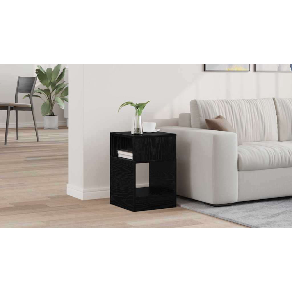 vidaXL Stolik końcowy Czarny Dąb 30,5 x 30 x 45 cm Drewno inżynieryjne