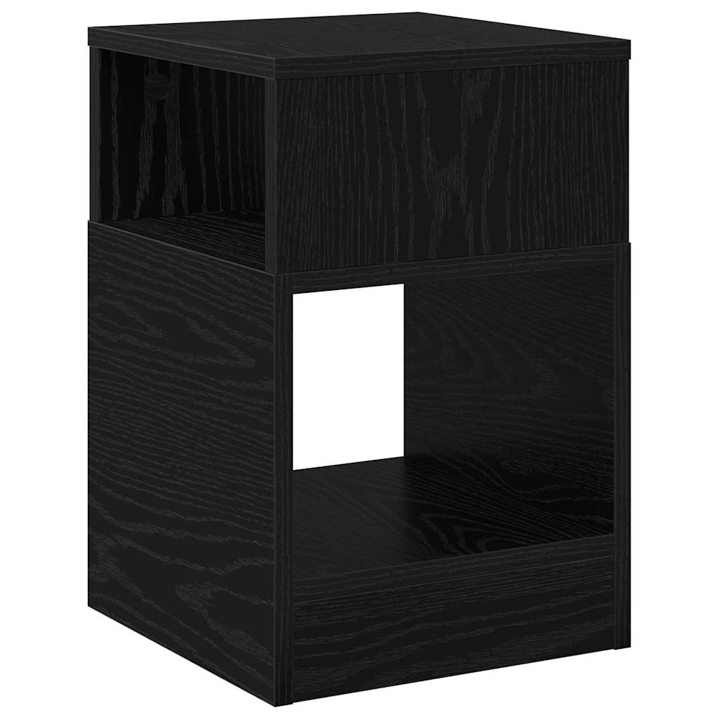 vidaXL Stolik końcowy Czarny Dąb 30,5 x 30 x 45 cm
