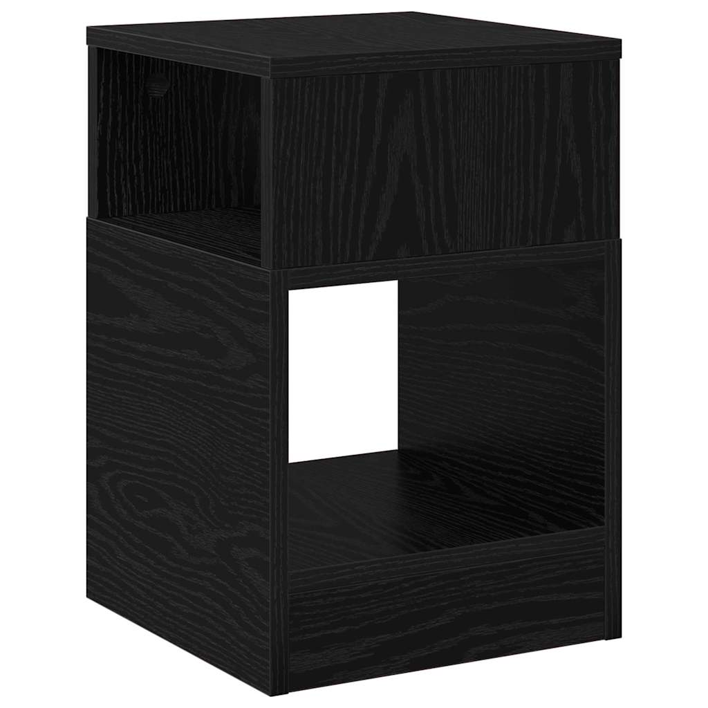 vidaXL Stolik końcowy 2 pcs Czarny Dąb 30,5 x 30 x 45 cm
