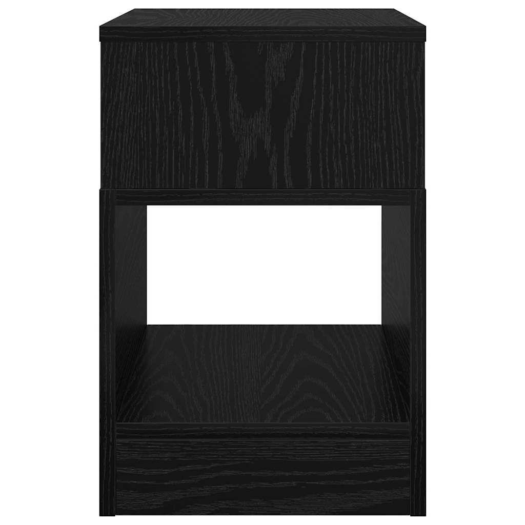 vidaXL Stolik końcowy 2 pcs Czarny Dąb 30,5 x 30 x 45 cm