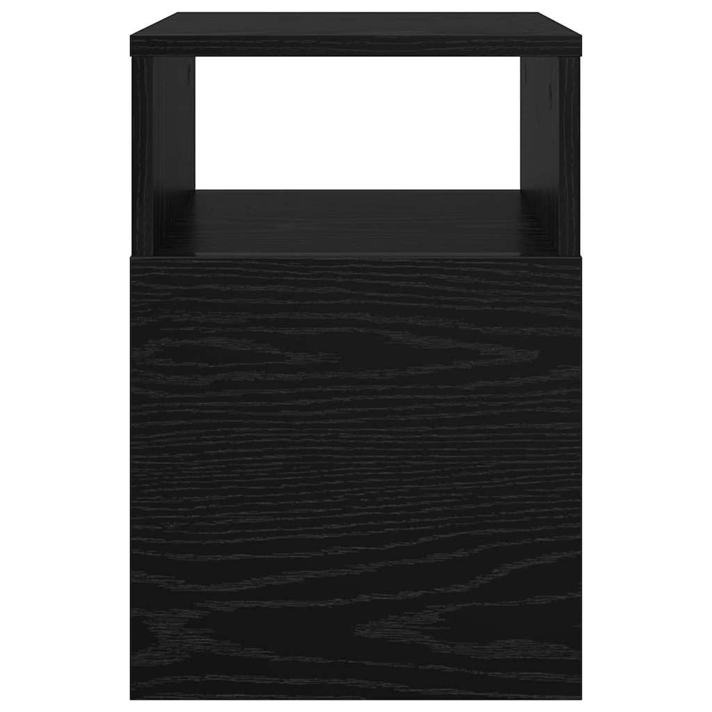 vidaXL Stolik końcowy 2 pcs Czarny Dąb 30,5 x 30 x 45 cm