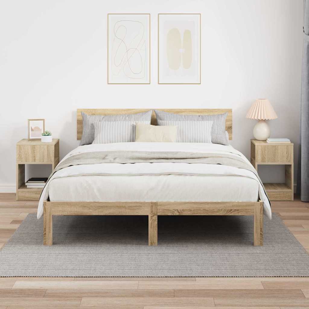 vidaXL Stolik końcowy 2 pcs Dąb Sonoma 30,5 x 30 x 45 cm