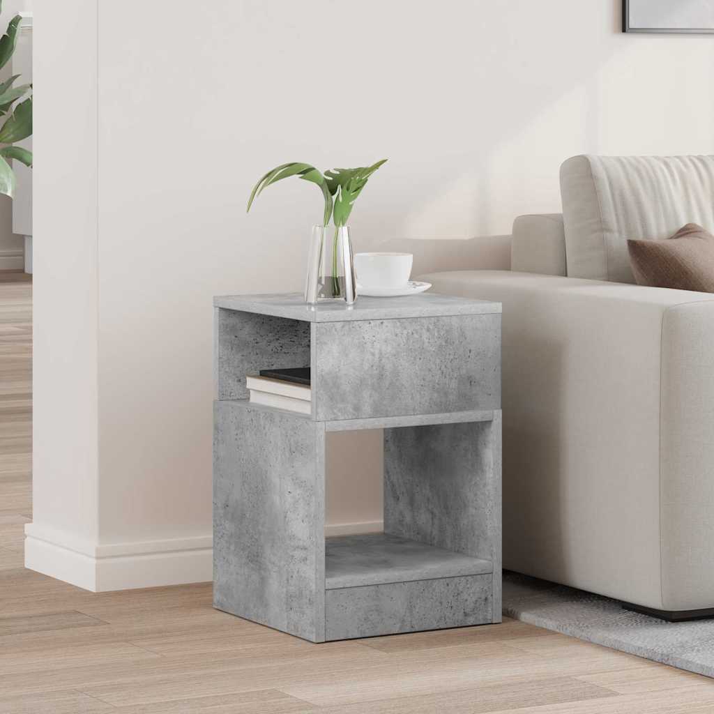 vidaXL Stolik końcowy Betonowy szary 30,5 x 30 x 45 cm