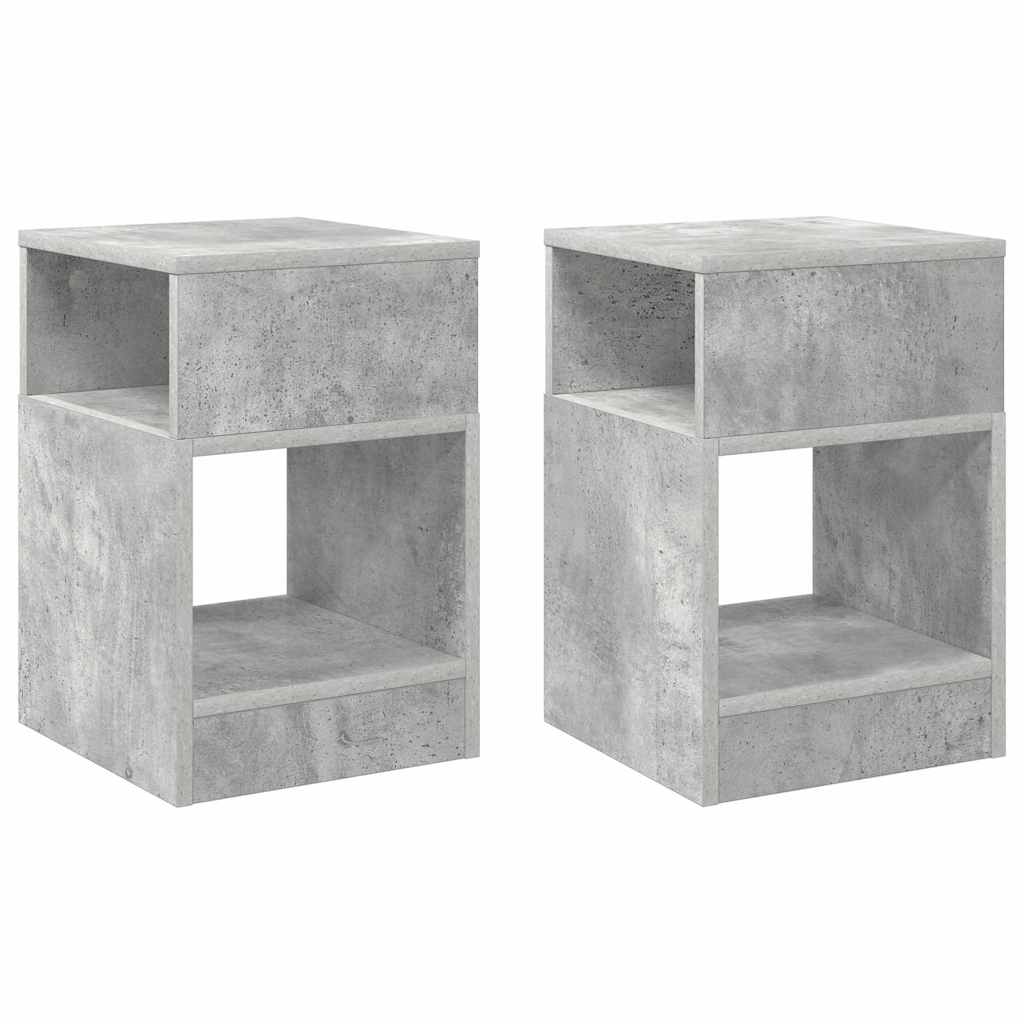 vidaXL Stolik końcowy 2 pcs Betonowy szary 30,5 x 30 x 45 cm