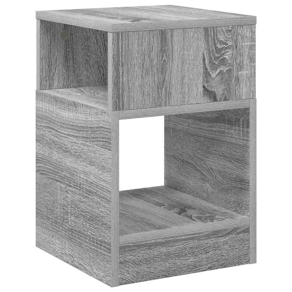 vidaXL Stolik końcowy Szary Sonoma 30,5 x 30 x 45 cm
