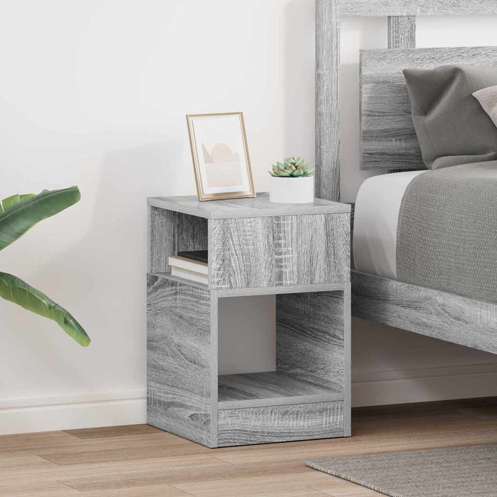 vidaXL Stolik końcowy 2 pcs Szary Sonoma 30,5 x 30 x 45 cm