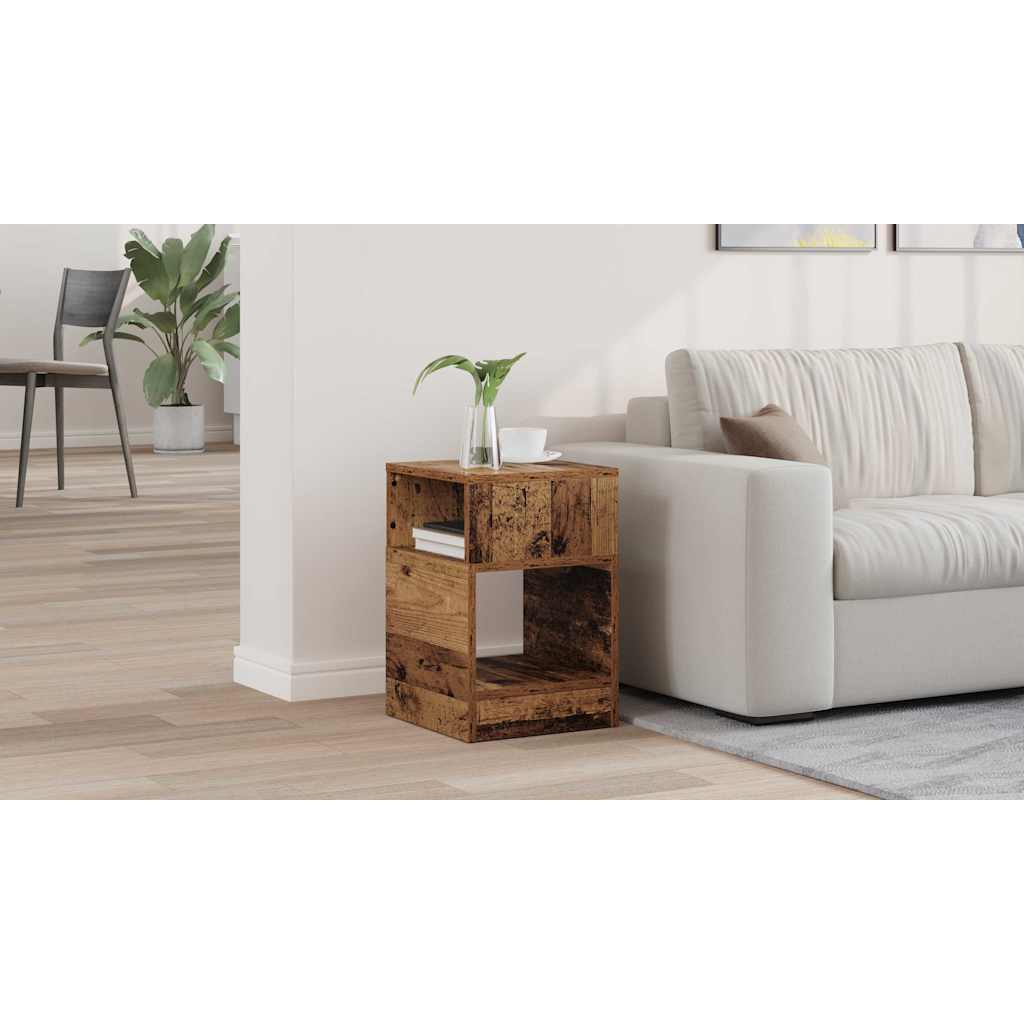 vidaXL Stolik końcowy Stare drewno 30,5 x 30 x 45 cm