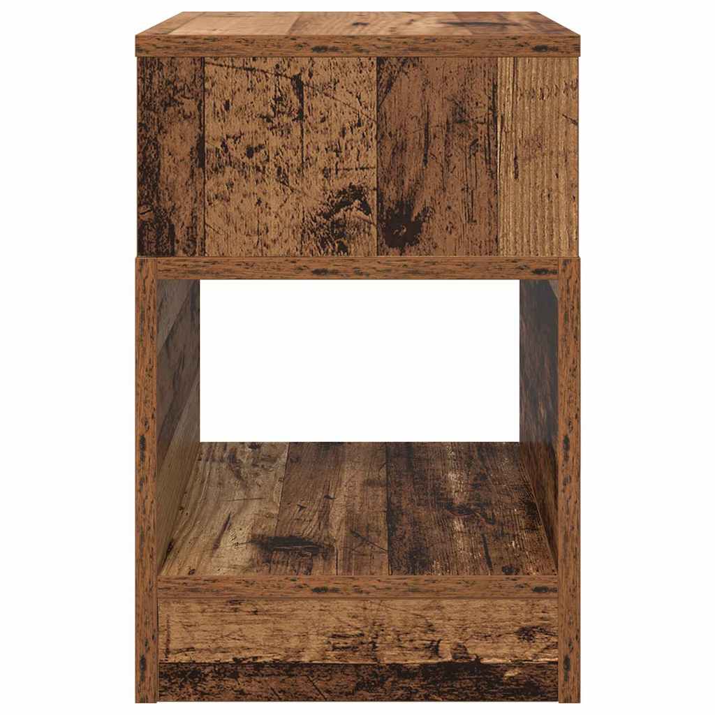 vidaXL Stolik końcowy Stare drewno 30,5 x 30 x 45 cm