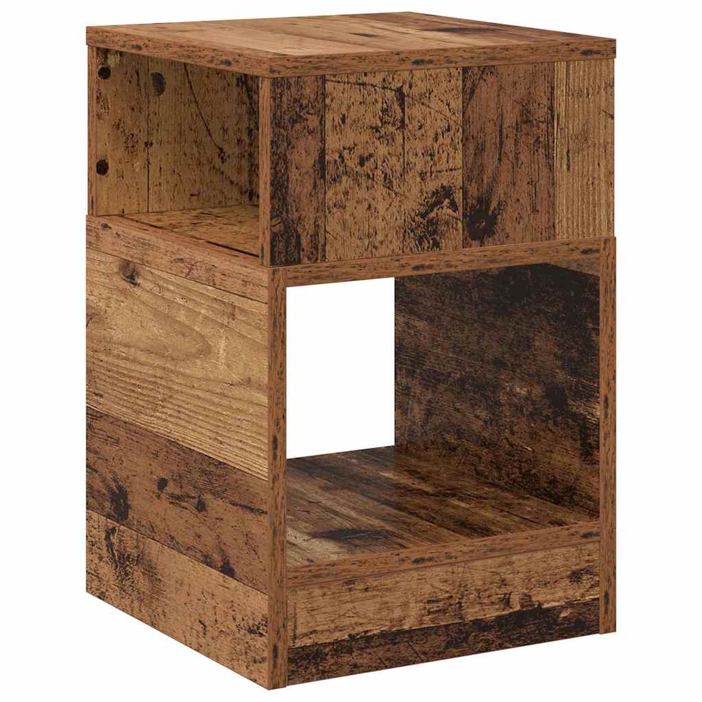 vidaXL Stolik końcowy 2 pcs Stare drewno 30,5 x 30 x 45 cm