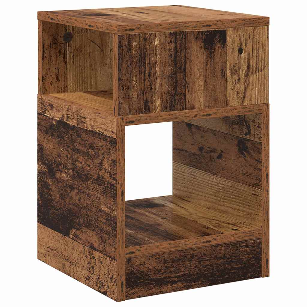 vidaXL Stolik końcowy 2 pcs Stare drewno 30,5 x 30 x 45 cm