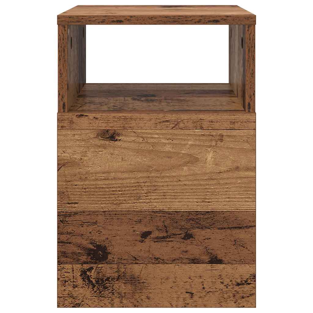 vidaXL Stolik końcowy 2 pcs Stare drewno 30,5 x 30 x 45 cm