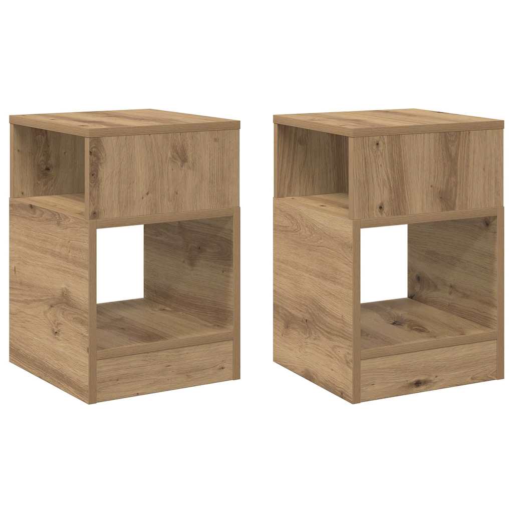 vidaXL Stolik końcowy 2 szt. Dąb rzemieślniczy 30,5 x 30 x 45 cm