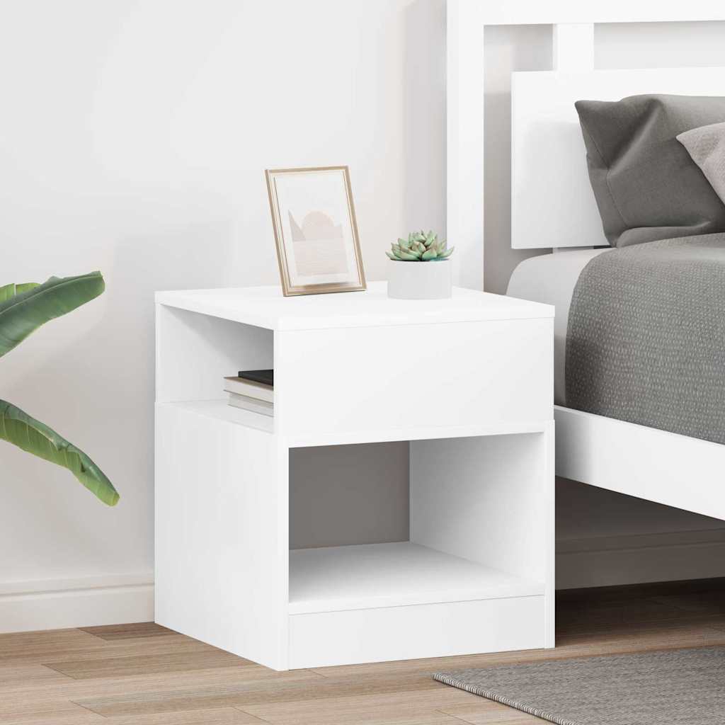 vidaXL Stolik końcowy 2 pcs Biały 40,5 x 40 x 45 cm