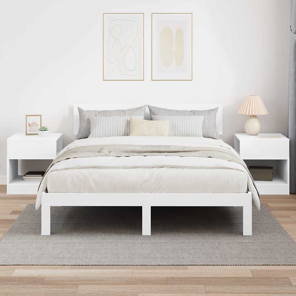 vidaXL Stolik końcowy 2 pcs Biały 40,5 x 40 x 45 cm