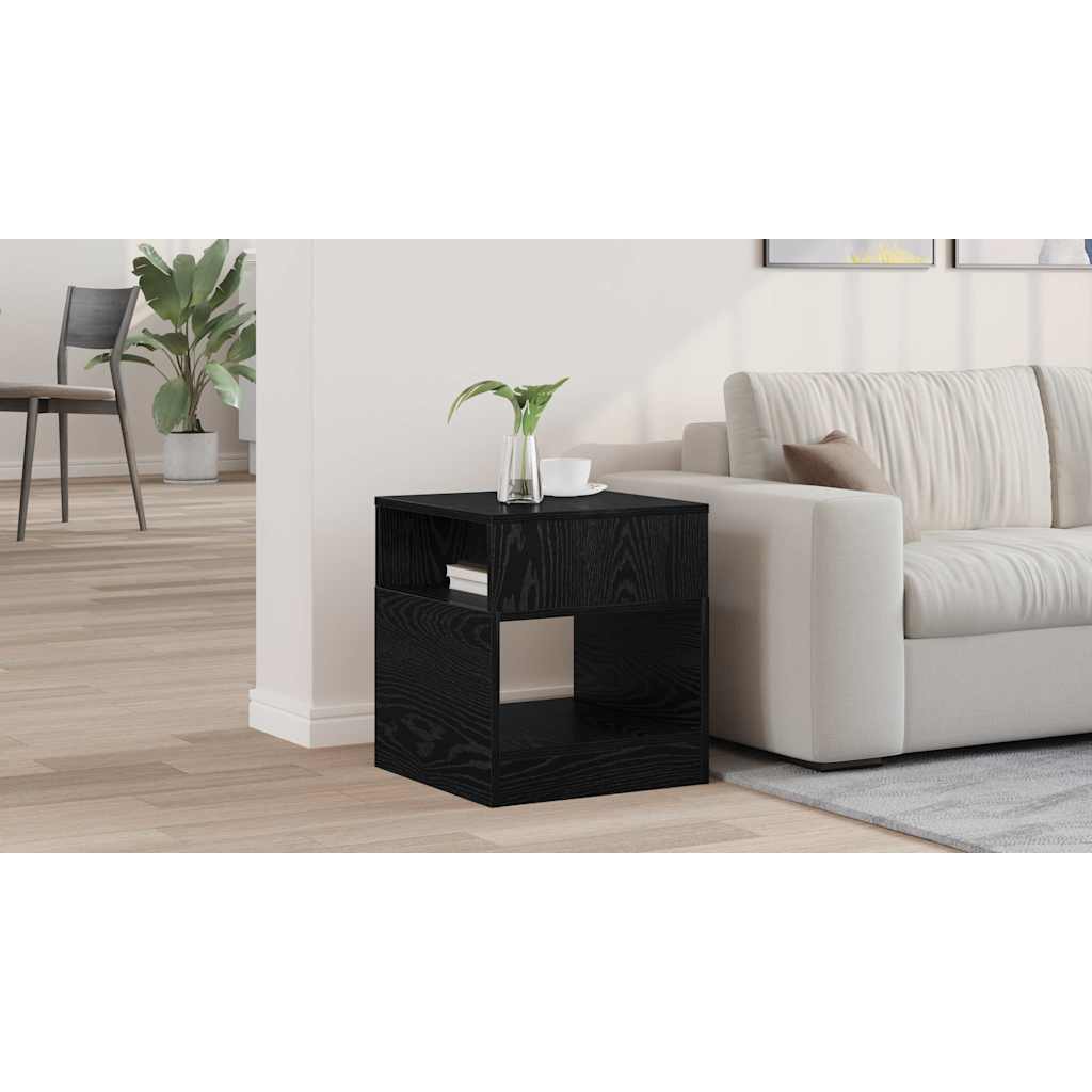 vidaXL Stolik końcowy Czarny Dąb 40,5 x 40 x 45 cm Drewno inżynieryjne
