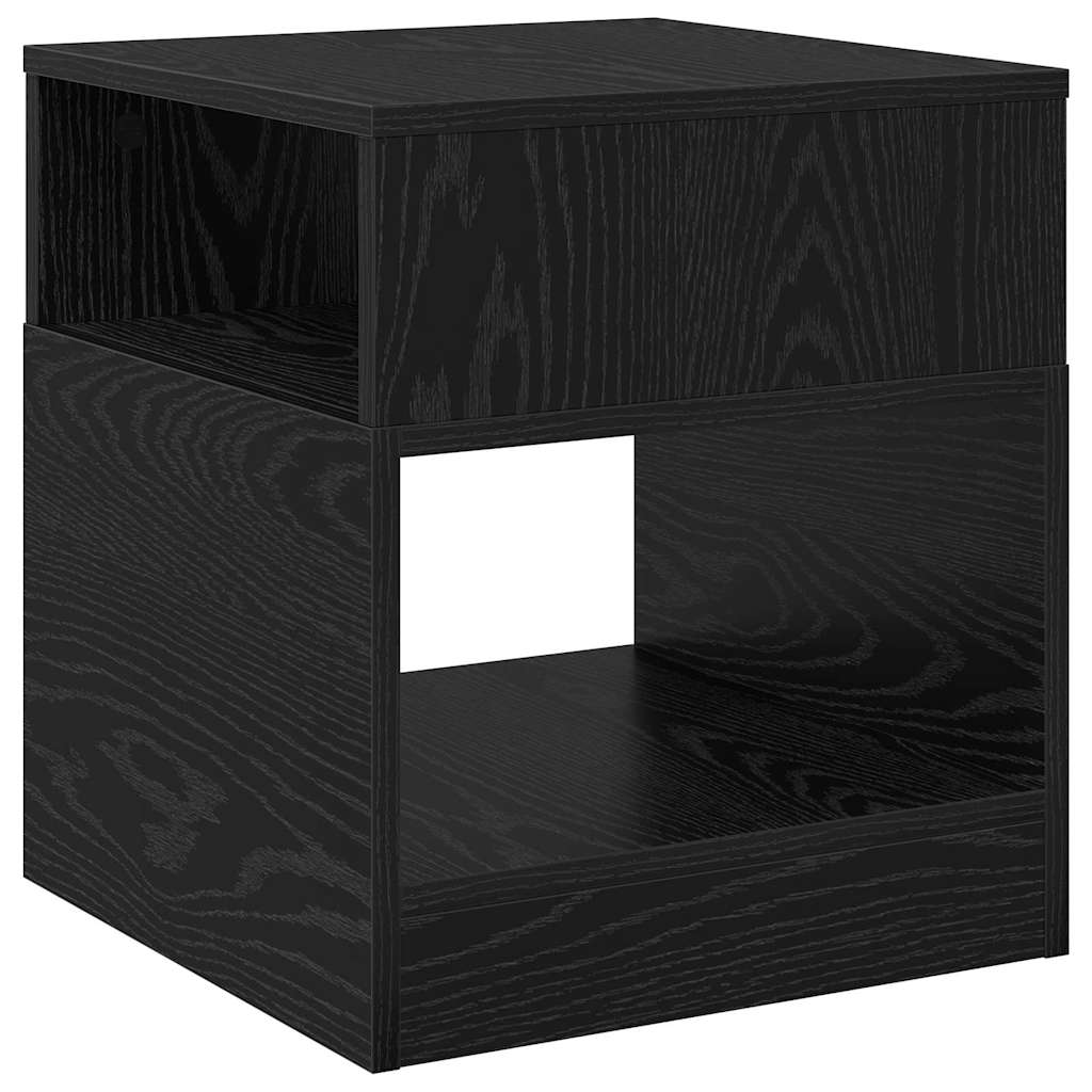 vidaXL Stolik końcowy 2 pcs Czarny Dąb 40,5 x 40 x 45 cm