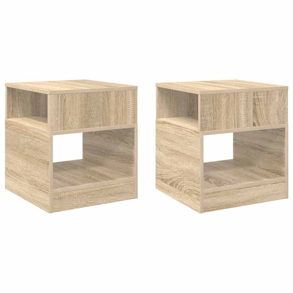 vidaXL Stolik końcowy 2 pcs Dąb Sonoma 40,5 x 40 x 45 cm