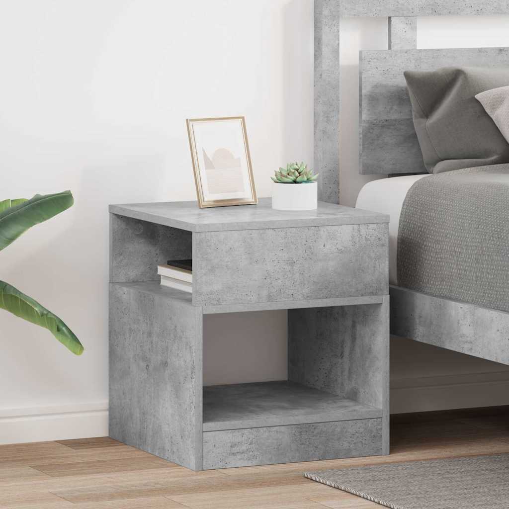 vidaXL Stolik końcowy 2 pcs Betonowy szary 40,5 x 40 x 45 cm