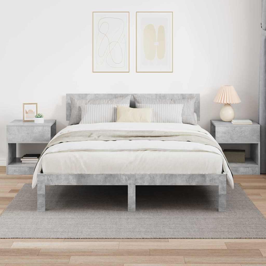 vidaXL Stolik końcowy 2 pcs Betonowy szary 40,5 x 40 x 45 cm